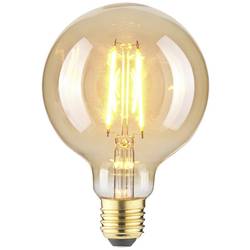 LightMe LM85060 LED E27 kulatý tvar 4.5 W jantar (Ø x v) 95 mm x 140 mm vlákno 1 ks