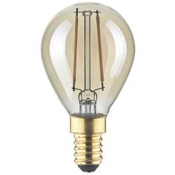 LightMe LM85053 LED E14 kapkový tvar 2.5 W jantar (Ø x v) 45 mm x 80 mm vlákno 1 ks