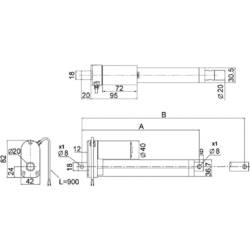 Drive System Europe by MSW lineární servomotor DSZY1-12-05-200-STD-IP65 001801 délka 200 mm Posuvná síla 150 N 12 V/DC 1 ks