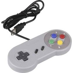 Joy-it Gamepad SNES Design gamepad Raspberry Pi®, Univerzální šedá