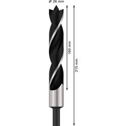 Bosch Accessories 2608597206 spirálový vrták do dřeva 26 mm Celková délka 215 mm válcová stopka 1 ks