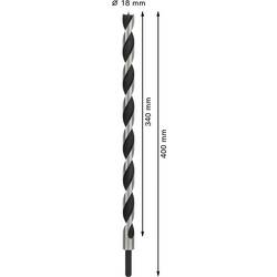 Bosch Accessories 2608597200 spirálový vrták do dřeva 18 mm Celková délka 400 mm válcová stopka 1 ks