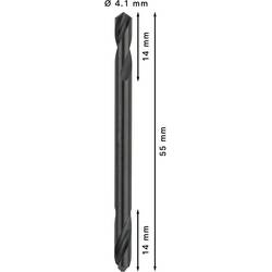 Bosch Accessories 2608597589 HSS oboustranný vrták 4.1 mm Celková délka 55 mm broušený válcová stopka 10 ks