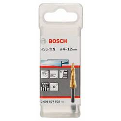 Bosch Accessories 2608597525 2608597525 HSS stupňovitý vrták Celková délka 66.5 mm TiN kuželový záhlubník 3 břitý 1 ks