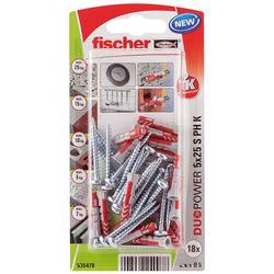 Fischer 535478 DuoPower 5 x 25 S PH K NV hmoždinka 25 mm 5 mm 1 sada