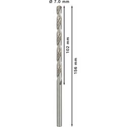Bosch Accessories 2608596825 PRO Metal HSS kovový spirálový vrták 7 mm Celková délka 156 mm broušený DIN 340 válcová stopka 5 ks