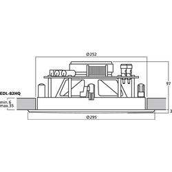 Monacor EDL-82HQ ELA stropní reproduktor, 100 W, 100 V, bílá/černá, 1 ks