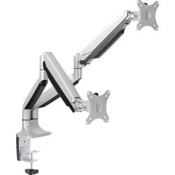 LogiLink BP0043 držák na stůl pro monitor 2 Displej: (s) 33,0 cm (13) - 81,3 cm (32) stříbrná nastavitelná výška, naklápěcí, nakláněcí, otočný