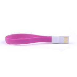 LogiLink USB kabel USB 2.0 USB-A zástrčka, USB Micro-B zástrčka 0.22 m růžová magnet na koncích kabelu CU0087