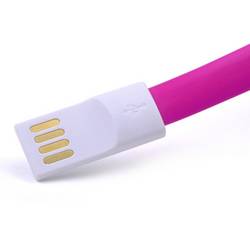 LogiLink USB kabel USB 2.0 USB-A zástrčka, USB Micro-B zástrčka 0.22 m růžová magnet na koncích kabelu CU0087