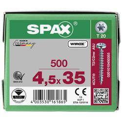 SPAX 0201010450355 R 88093 Ruko m.Spitze/T-STAR šroub do dřeva 4.5 mm 35 mm T-STAR plus ocel WIROX 500 ks