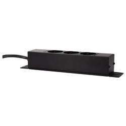 LogiLink PDU3B01 10 palec zásuvková lišta pro datové skříně hliníkový profil stříbrná, černá