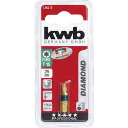 kwb 126215 Bit TX Pohon (šroubovák): 1/4 (6,3 mm) Typ zakončení: TX TX 15 25 mm