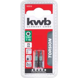 kwb 122215 Bit TX Pohon (šroubovák): 1/4 (6,3 mm) Typ zakončení: TX TX 15 25 mm