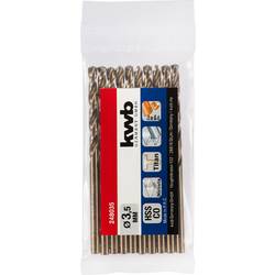 kwb 248035 HSS-Co spirálový vrták 1 ks 3.5 mm Celková délka 70 mm M35 DIN 338 válcová stopka 1 ks