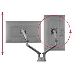 One For All Design Dual black držák na stůl pro monitor 2 Displej: (s) 33 cm (13) - 81,3 cm (32) černá nastavitelná výška, nakláněcí, naklápěcí, otočný