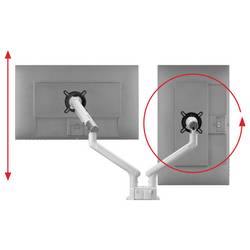 One For All Design Dual white držák na stůl pro monitor 2 Displej: (s) 33 cm (13) - 81,3 cm (32) bílá nastavitelná výška, nakláněcí, naklápěcí, otočný