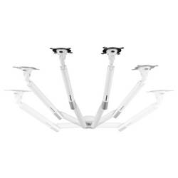 One For All Design Dual white držák na stůl pro monitor 2 Displej: (s) 33 cm (13) - 81,3 cm (32) bílá nastavitelná výška, nakláněcí, naklápěcí, otočný