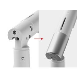 One For All Design Dual white držák na stůl pro monitor 2 Displej: (s) 33 cm (13) - 81,3 cm (32) bílá nastavitelná výška, nakláněcí, naklápěcí, otočný