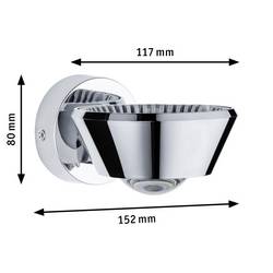 Paulmann Sabik 70947 LED koupelnové světlo na stěnu 9 W teplá bílá chrom (lesklý)