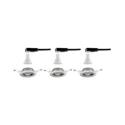 Paulmann 93420 Base vestavné svítidlo, LED, GU10, 15 W, nerezová ocel kartáčovaná, sada 3 ks