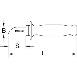 Nůž na kabely s ochrannou izolací, 205 mm KS Tools 117.1397