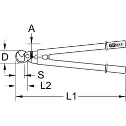 Nůžky na kabely s ochrannou izolací, 500 mm KS Tools 117.1264