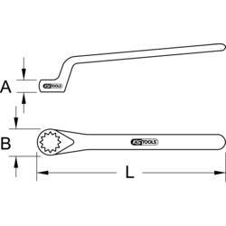 Očkový klíč s ochrannou izolací, lomený, 14 mm KS Tools 117.1314