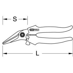 KS Tools 118.0072 univerzální nůžky 185 mm