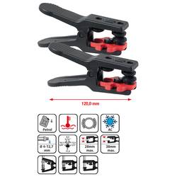 KS Tools 122.1295 Sada kleští na zastavení vedení AllinOne Ø 4,75 - 14 mm, 2 ks