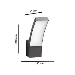 Philips LED Splay 8720169263796 venkovní nástěnné LED osvětlení LED LED 3.8 W antracitová