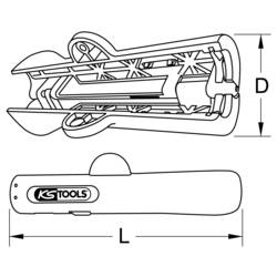 KS Tools 115.1006 1151006 odizolovací nástroj Vhodné pro odizolovací kleště Kulaté kabely , Kabel do vlhkých prostorů 8 do 13 mm