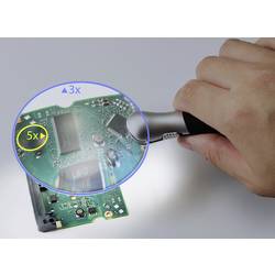 TOOLCRAFT TO-8997036 ruční lupa s LED osvětlením , zvětšení: 3 x, 5 x