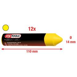Značkovací křída, žlutá, sada 12 ks KS Tools 100.4045
