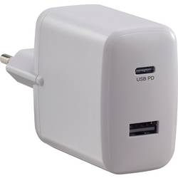 VOLTCRAFT UC-2ACX001 USB nabíječka, USB Power Delivery (USB-PD) , 1x USB A , 1x USB-C®, 32 W, Dodávka energie, bílá