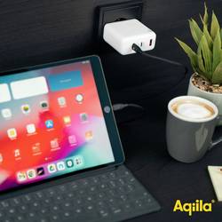 Aqiila W4 USB nabíječka, 1x USB A , 2x USB-C®, 120 W, Dodávka energie, Quick Charge 3.0, QC 4+, bílá