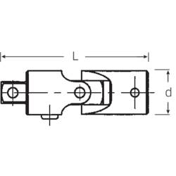 Stahlwille 407 QR 11021000 kardanový kloub 1/4 palec Pohon (šroubovák) 1/4 (6,3 mm) 45 mm 1 ks
