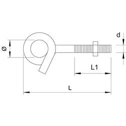 OBO Bettermann 3453820 OBO vertr stropní hák M6x70 cermetový 948 TG6 70 mm 1 ks