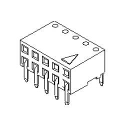 Molex vestavná zásuvková lišta (standardní) 901522310, 1 ks Tube