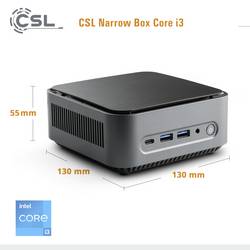 CSL Computer mini PC (HTPC) Narrow Box Intel® Core™ i3 N305 3.8 GHz 32 GB RAM 500 GB SSD Intel UHD Graphics Win 11 Home 92205