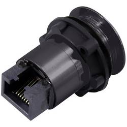 zásuvkový modul RJ45 RJ45 zásuvka, vestavná TRU COMPONENTS 1417397, černá, 1 ks