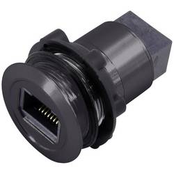 zásuvkový modul RJ45 RJ45 zásuvka, vestavná TRU COMPONENTS 1417397, černá, 1 ks