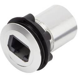 TRU COMPONENTS 1417396, zásuvkový modul RJ45, zásuvka, vestavná, stříbrná, 1 ks