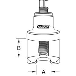 KS Tools 450.0085 Stahovák kulových kloubů Upínací rozsah 35 mm