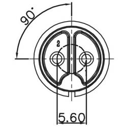 Lutronic 2440 02 T09 CB A kulatý konektor DIN, 1 ks