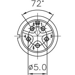 Lutronic 2350 05 T06 CB T kulatý konektor DIN, 1 ks