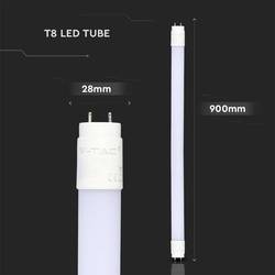 V-TAC LED trubice Energetická třída (EEK2021): F (A - G) G13 zářivkový tvar T8 14 W neutrální bílá (Ø x v) 28 mm x 900 mm nestmívatelné 1 ks