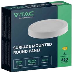 V-TAC VT-60006-RD 7871 LED osvětlení na stěnu/strop Energetická třída (EEK2021): E (A - G) 6 W neutrální bílá bílá