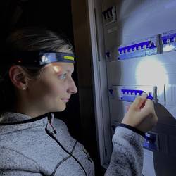TFA Dostmann LUMATIC FREE LED bezpečnostní světlo , čelovka, napájeno akumulátorem, 350 lm, 43.2039.01