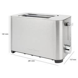 Profi Cook PC-TA 1251 topinkovač s funkcí ohřívání pečiva nerezová ocel
